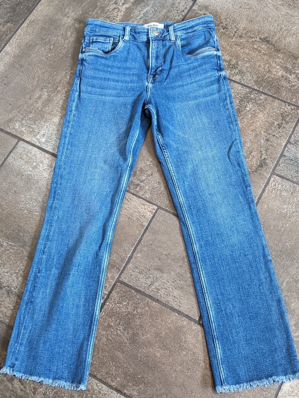 Mos Mosh Luxury High Waisted Chic Stretch Raw Hem Everyday Jeans Size 27 Blue